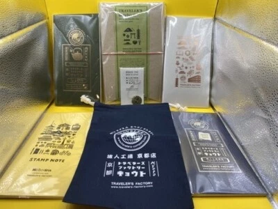 TRAVELER'S FACTORY Kyoto Traveler's Limited Notebook & Refill 4pieces & Brass tag & Bag Set Of 7