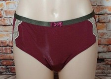 BNWT Ladies Sz 16 Underwear Of Sweden Claret Burgundy Lace Briefs Pants