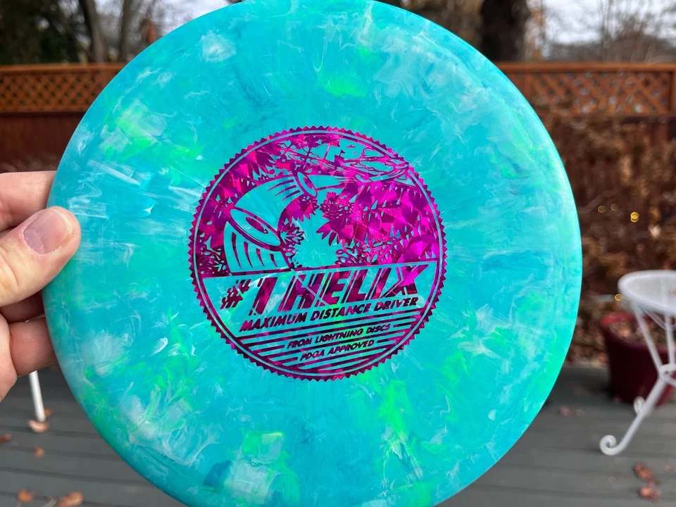 PFN Swirl Disc Golf Lightning #1 Helix (Free Innova Pin) Rare OOP New #2194 - Image 2 of 4