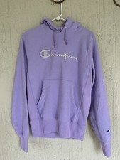 Vintage CHAMPION REVERSE WEAVE Lavender HOODED Sweatshirt Pullover Adult Small