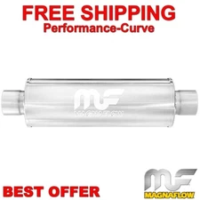 3" C/C  6" Round 14" Body MagnaFlow Performance Muffler SS 12619
