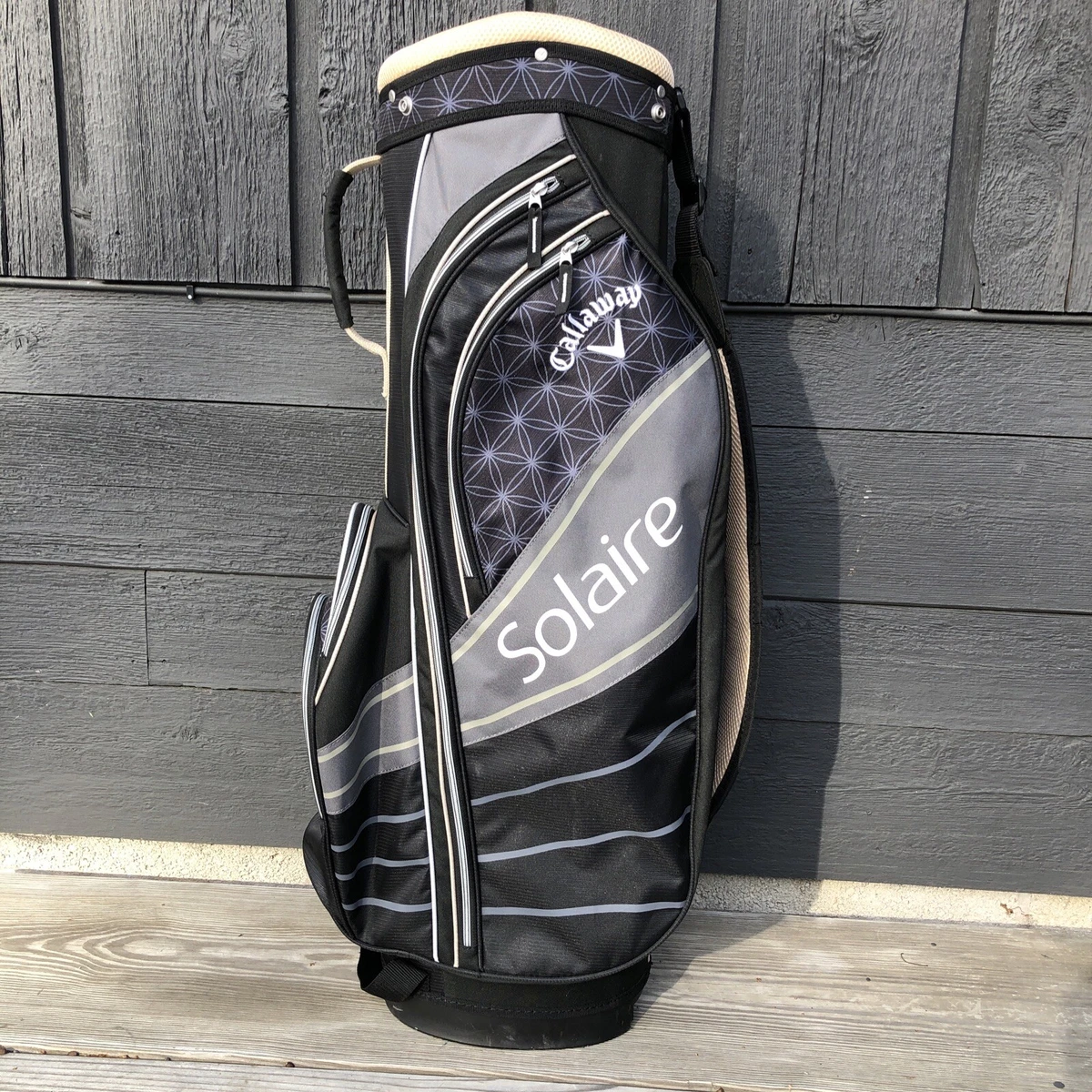 Callaway Solaire Carry Golf Bag 6 Dividers Black/Gray/Green