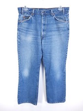 Vtg Levi's 517 Denim Jeans Men's 38x30 Blue Fade Distressed USA Orange Tab 80s