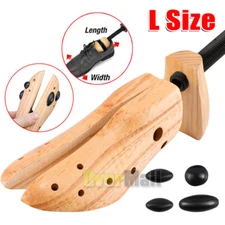 2-Way Wooden Shoe Stretcher Pine Expander Shoe Unisex Bunion Plugs US Size 10-13