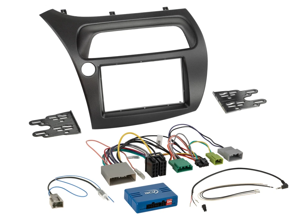 2-DIN Radioblende+Multilead Lenkrad Adapter für Honda Civic VIII Type R S ab2006 - Bild 1 von 1