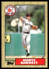 Marty Barrett 1987 Topps #39 Boston Red Sox MLB READ FREE SHIPPING AutographDen