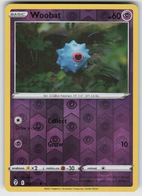 PO-01 Reverse Holo Woobat 068/203 Common SWSH07: Evolving Skies