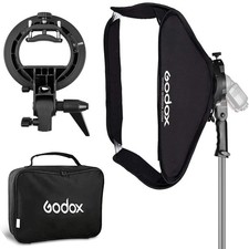 Godox Softbox 80 x 80 cm Kit Mit S-Typ Speedlite Halterung und Tragetasche