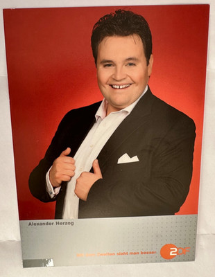 ZDF autograph card-Alexander Herzog-musical show star candidate 2008
