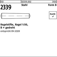Kegelstift Iso 2339 Gedreht B 6X 26 Stahl Kegel 1:50 100 StüCk