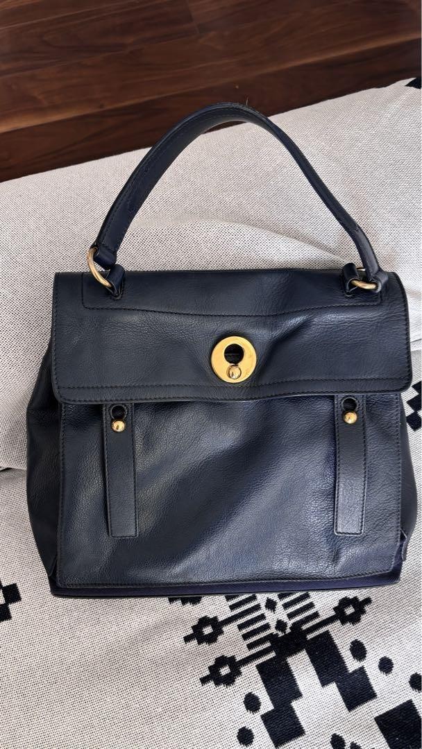 Yves Saint Laurent YSL Muse Two Leather Satchel Tote Designer Handbag