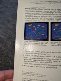 Burgertime for Intellivision CIB/Complete W/Overlays - Tested & Working!