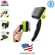 Self-Cleaning Slicker Brush for Dogs, Cats, Lightweight Dog Brush for Sheddin...