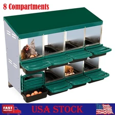 8 Compartment Chicken Nesting Boxes Poultry Nesting Box Egg Laying Boxes for Hen