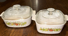 Vintage CorningWare Spice O’ Life Casserole L’Echalote La Marjolaine w/ Lids