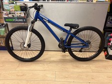 Used Mongoose Fireball 26" Wheels 13" Frame Front Sus Dirt Jump Bike Navy Blue