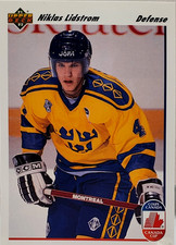 1992 Upper Deck Hockey Niklas Lidstrom Canada Cup Team Sweden Card# 26 MINT/GEM