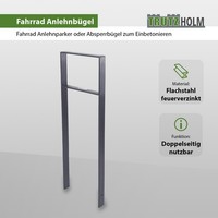 Fahrrad AnlehnbüGel AbsperrbüGel BaumschutzbüGel FahrradstäNder Anthrazit