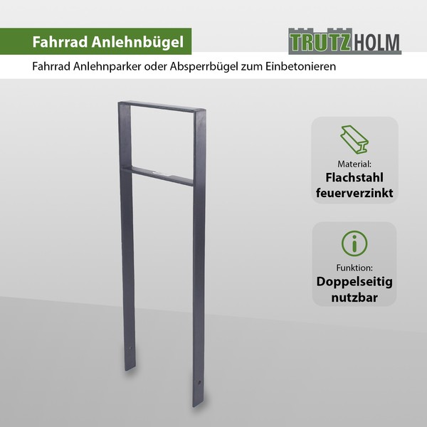 Fahrrad AnlehnbüGel AbsperrbüGel BaumschutzbüGel FahrradstäNder Anthrazit-image