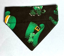 Over Collar Slide On Pet Dog Cat Bandana Scarf ST. PATRICKS DAY  XSMALL