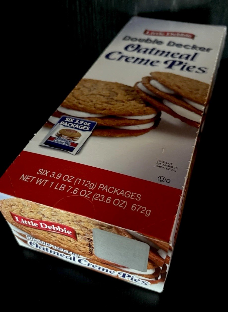 Little Debbie, Double-Decker Oatmeal, Cream Pies Labeled For Resale Or Pantry ￼