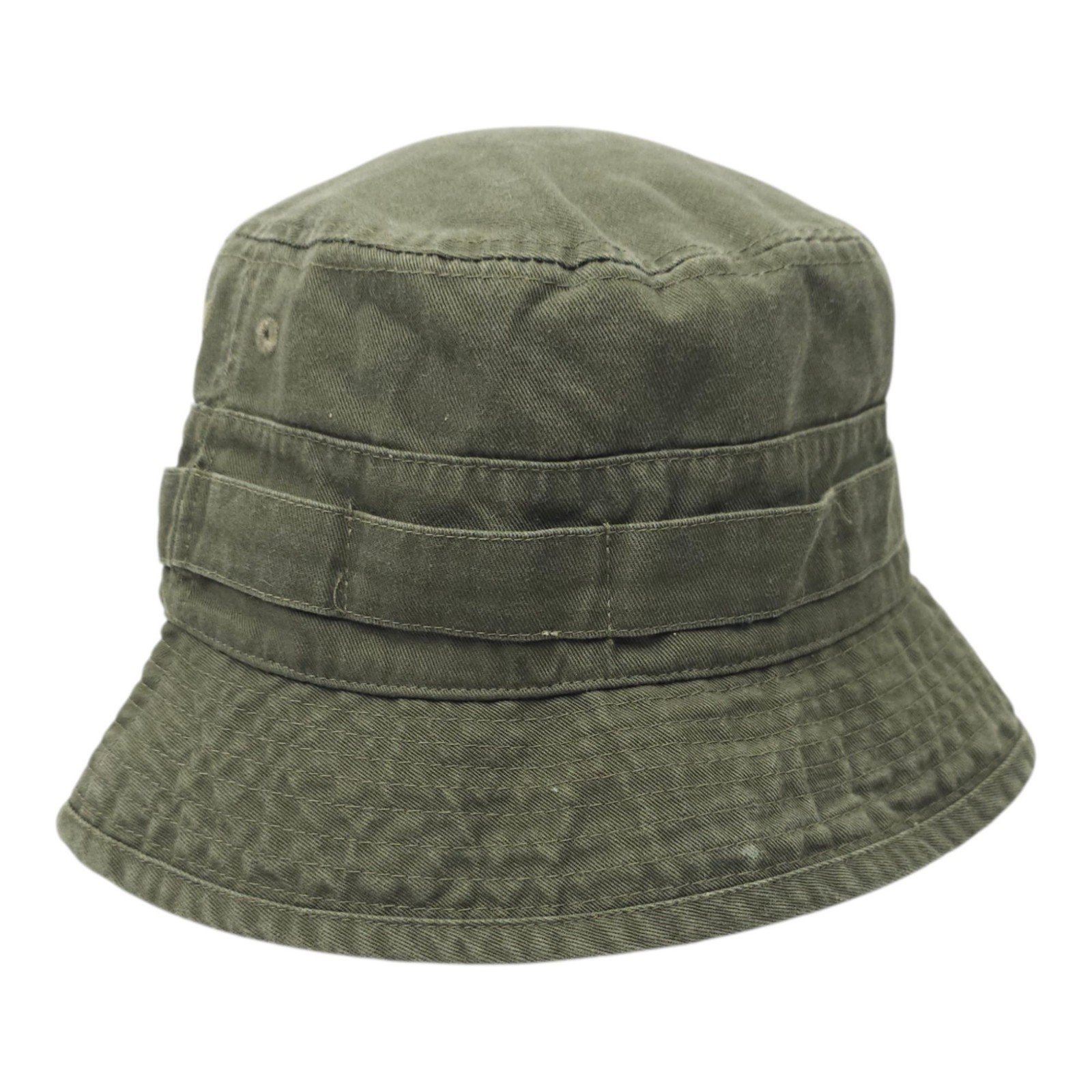 H&M Olive Green Bucket Hat Cotton Military Style Boho Festival Unisex L Cap thumbnail 3