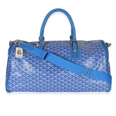 Goyard Blue Goyardine Croisière Boston 50 Canvas Reisetasche BLAU