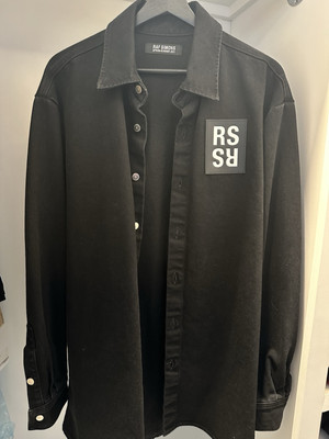 Raf Simons Black Patch Denim Shirt