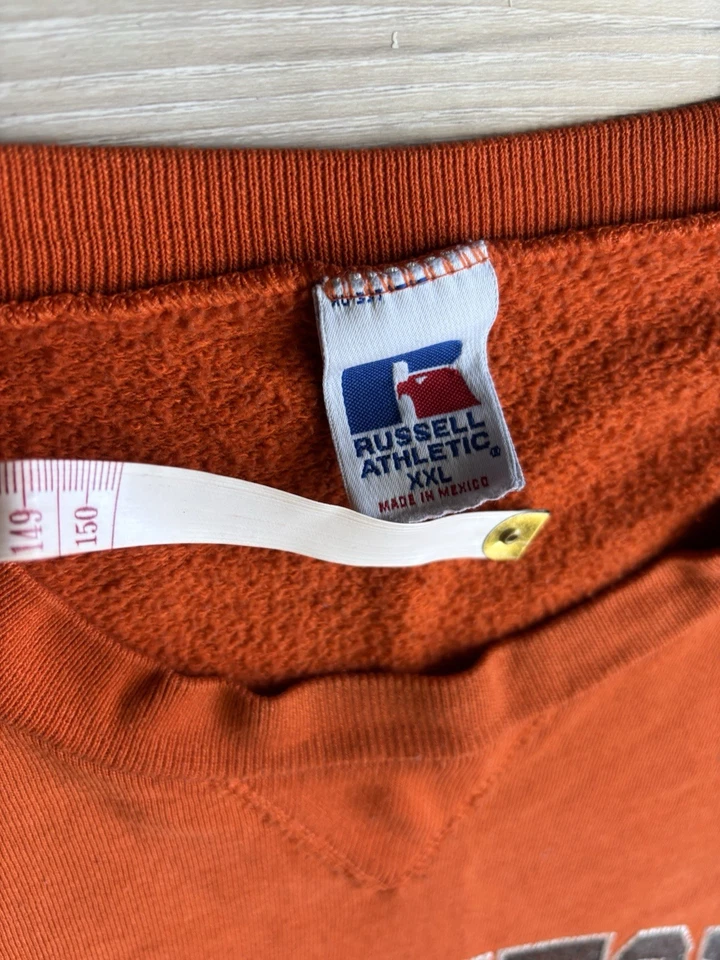 Винтажный 90-х Princeton University Russel Athletic состаренный оранжевый CrewKneck XL - Изображение 4 из 4