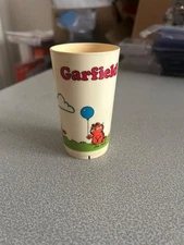 Vintage Garfield Deka Plastic Cup Jim Davis Balloons 1978