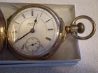 ANTIQUE ILLINOIS / J. H. SCHMITH POCKET WATCH GOLD FILLED - GRO SALESMAN SAMPLE