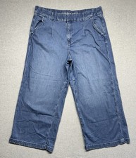 American Eagle Dreamy Drape Super High Rise Baggy Wide Leg Jeans Size 16
