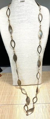 Daisy Fuentes Necklace Gold Tone Textured Twist Metal Linked Chain  Lot 101C
