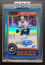 2014-15 OPC Platinum Jonathan Drouin Blue Rainbow RC Auto 14/25 #RA-1 Lightning