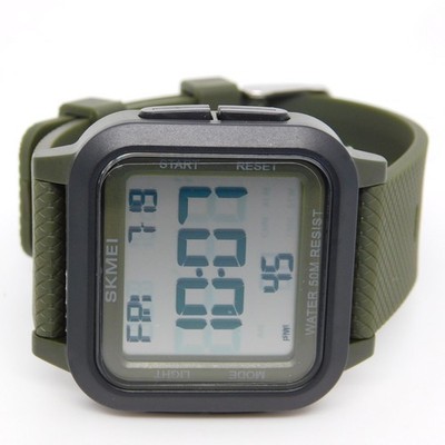 SKMEI 1894 Green-Tone Quartz Digital Men's Watch New Battery