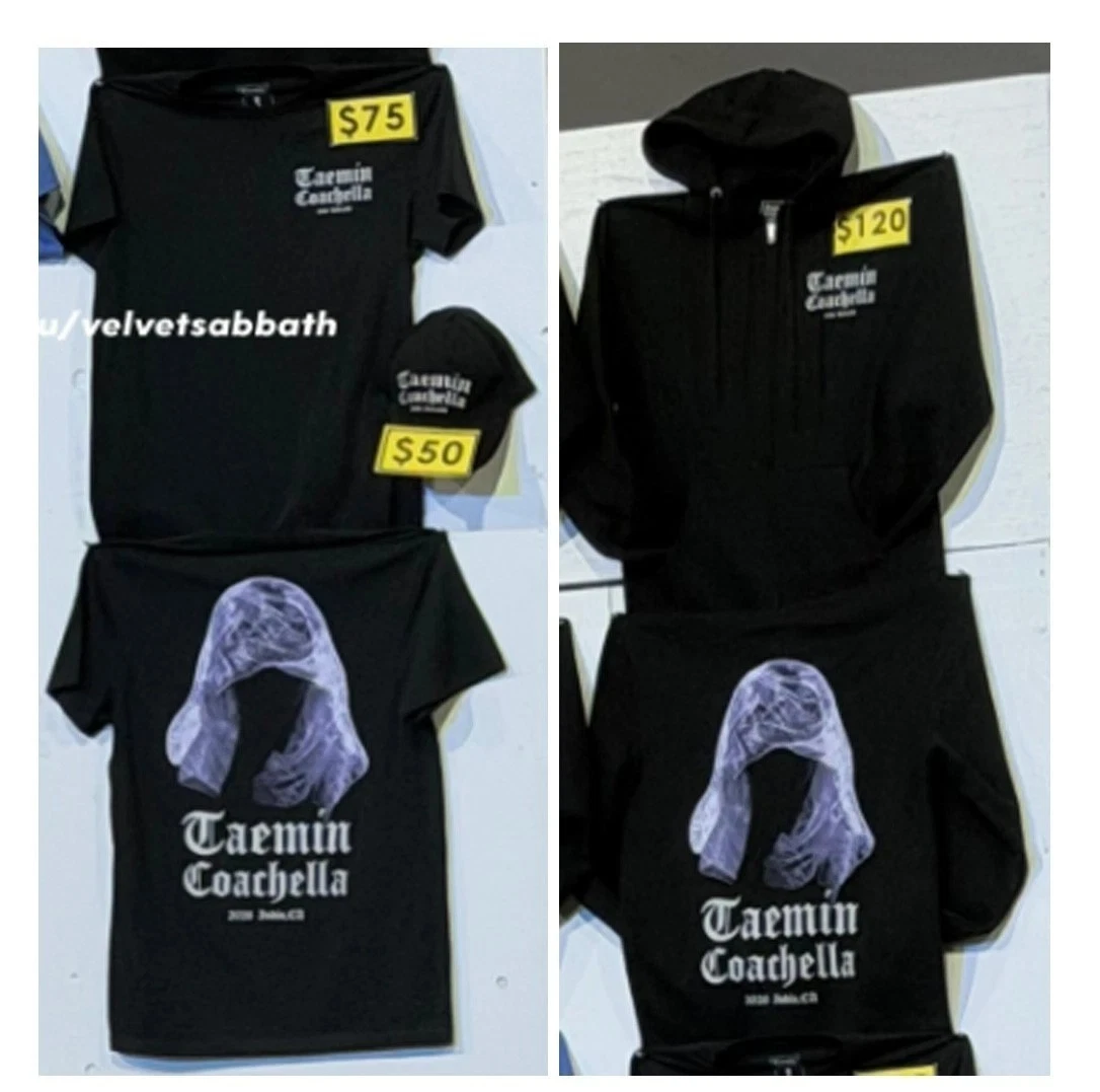 Taemin's merch at Coachella 2026 Hoodie & T-Shirt