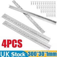 4x Piano Hinges Replacement 304 Stainless Steel Continuous Hinges with Screws UK