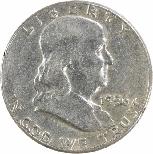 1956 Franklin Silver Half Dollar AU Uncertified #821