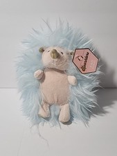 Fao Schwarz Sparklers Blue Hedgehog Plush Stuffed Animal 6 Toy