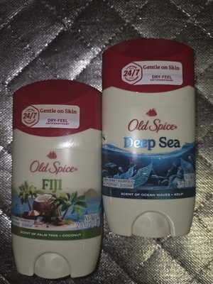 Old Spice Fiji & Deep Sea AntiperspirantDeodorant 2.6 Oz Lot Of 2