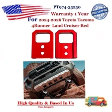 Front Tow Hooks for 2024-2026 Toyota Tacoma 4Runner Land Cruiser Red PT974-35250