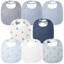 Baby Bibs for Drooling and Teething 100 Cotton Muslin Bibs