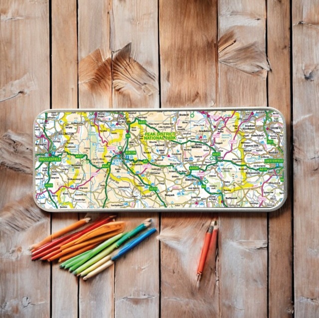 OS Map Metal Pencil Tin - Peak District National Park (General merchandise)