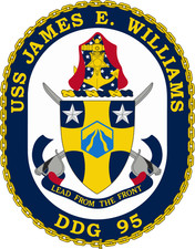 DDG-95 USS James E. Williams  Badge Sticker Decal Arleigh Burke Class Destroyer
