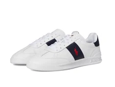 Polo Ralph Lauren Men's Heritage Aera Leather Sneakers White/Navy/Red