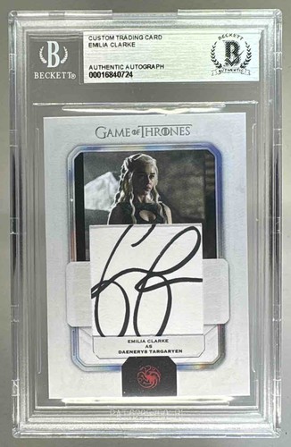 0724 Emilia Clarke Custom Game of Thrones Auto BGS AUTH