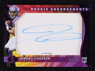 2023 Panini Illusions Rookie Endorsements Purple 3/10 Jordan Addison Auto 16wc