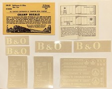 CHAMP O SCALE DECAL-BALTIMORE  OHIO 40  BOX CAR-RED w/LGE WHT  B O  - OB-29