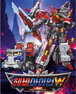 SAMG Metal Cardbot W Heavy Iron W Transforming Robot Figure Truck Korean Anime
