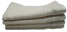 4 Stk. Handtuch Baumwolle Frottier Gästetücher Samtweich 50 x 30 cm CREME